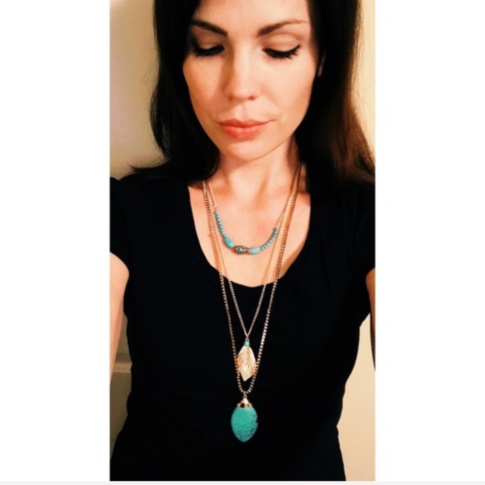 Layered Turqouise Necklace set